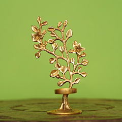 Brass Tree with Candle Stand 7 Inch KBH08189
