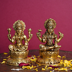 BRASS LAXMI & VISHNU 5 Inch KBH08231