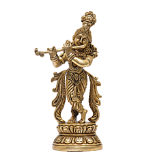 Brass Krishna Idol KBH08237