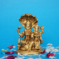 BRASS VISHANU & LAXMI 4 Inch KBH08297