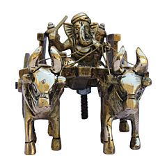 Brass Ganesha on Bullock Cart KBH08506