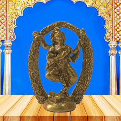 Brass Ganesha Small Round Kaman KBH08731