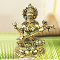Brass goddess saraswati Statue  KBH08780