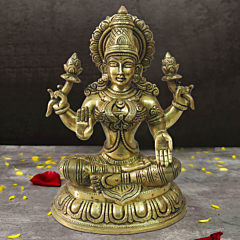Brass goddess Lakshmi statue KBH08782