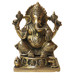 Brass Ashtavinayaka Ganesha statue 7 Inch KBH08790