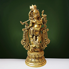 Brass Krishna 12 Inch KBH08822