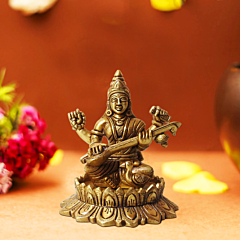 Brass Kamal Saraswati Idol KBH08829
