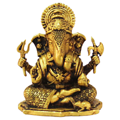 Brass Ganesha Idol KBH09203