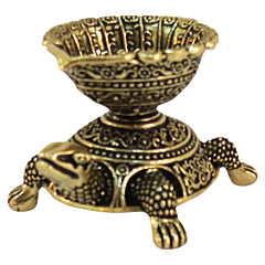 Brass Turtle Oil Lamp for Puja, Home Temple & Vastu Decor BH09265