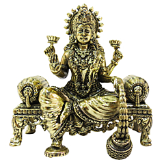 Brass Lakshmi Sitting On Sofa 4 Inch KBH09276