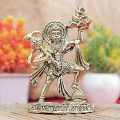 Handcrafted Brass Hanuman Idol | 1.3 x 1 x 2.3 Inches
