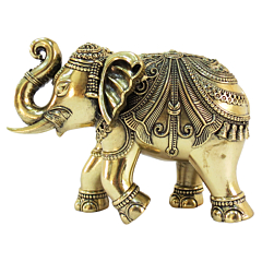 Brass Elephant Statue  4 Inch KBH09345