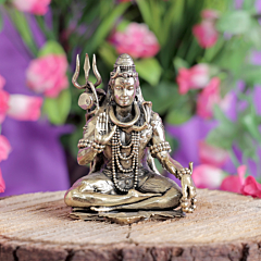 Lord Shiva Brass Statue for Home Temple, Puja Room & Spiritual Decor KBH09577
