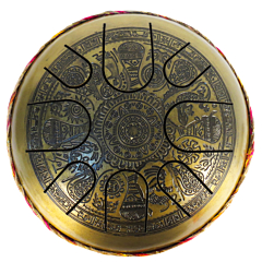 Brass Happy Drum with Carving KBH09619