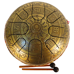 Brass Happy Drum with Carving KBH09621