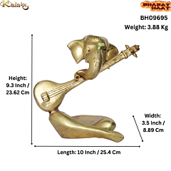 Brass Ganesha Idol  10 Inch KBH09695