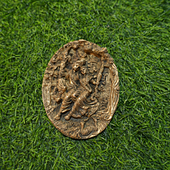 Brass Radha Krishna Plate Wall Hanging KBH09705