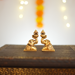 Brass Elephant Set Of two 3 Inch KBH09984