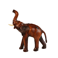 Handcrafted Leather Elephant Showpiece BH10079