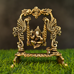 Brass Ganesha on Zhula 7 Inch KBH10162
