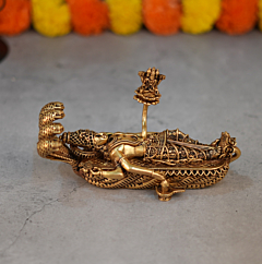 Lord Vishnu Brass Statue for Home Temple, Puja Room & Spiritual Decor BH10241