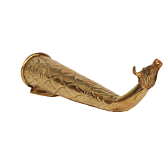 Handmade Brass Gaumukhi Shringi Pot|1.8 x 1.8 x 9.8 Inch