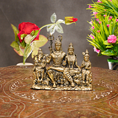 Brass Shiv Parivar Idol  5 Inch  KBH10389