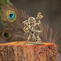 Handcrafted Brass Hanuman Idol | 1.5 x 0.9 x 2.4 Inches