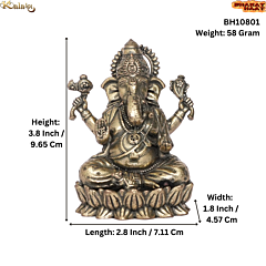 Brass Ganesha Idol KBH10801