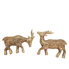 Brass Deer Pair Wall hanging  KBH11078