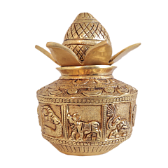 Brass Pooja Kalash for Rituals KBH11178