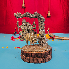 Brass Radha Krishna Idol for Home Temple & Decor Radha Krishna Brass Statue for Pooja Room, Office & Spiritual Decoration BH11255