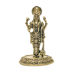 Lord Vishnu Brass Murti for Home Temple, Puja Room & Spiritual Decor BH11326