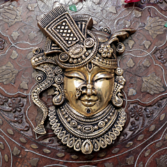 Brass Shreenathji Wall Hanging for Home Temple & Decor BH11390