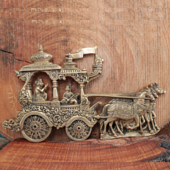 Brass Arjun Shri Krishna Rath  KBH11451