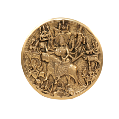Brass NavaDurga Wall Hanging Plate KBH11454