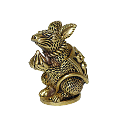 Rat Mushak Vahan of Lord Ganesha Brass Statue for Home Temple, Puja & Spiritual Decor BH11500