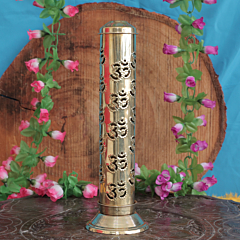 Brass Agarbathi Stand Design Om Incense Sticks Holder KBH11555