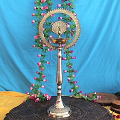 Brass Pecock Divi  Deepak Diya KBH11576