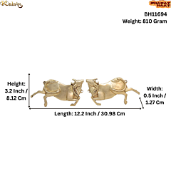Brass Cow Pair wall hanging KBH11694