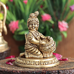 Brass Bal Krishna Bal Gopal Idol KBH11732