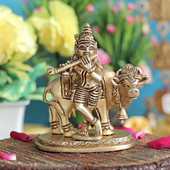 Brass Krishna Idol KBH11744
