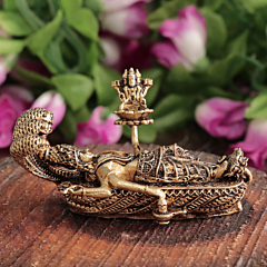 Mini Brass Lord Vishnu Idol for Home Temple BH12225