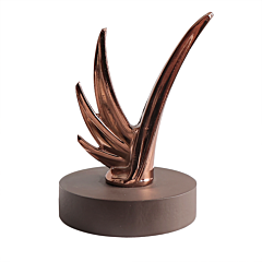 White Metal Aloe Vera Plant Showpiece BH12290