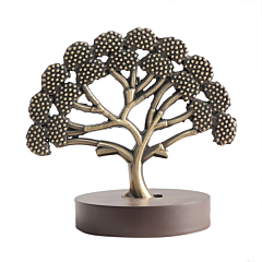 White Metal Banyan Tree Showpiece BH12316