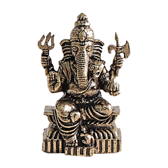 Small Ganpati Murti for Car Dashboard, Office & Gifting BH12370
