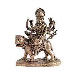 Mini Brass Durga Maa Idol for Home Decor & Puja BH12382
