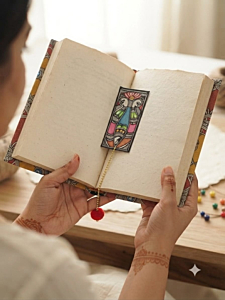Hand-Painted Madhubani Art Bookmark