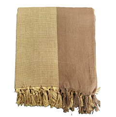 Dhaga Vishwas Ka Handloom Cotton Stole Brown and Beige