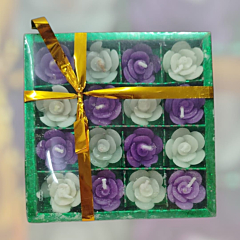 home fastival rose flower candle